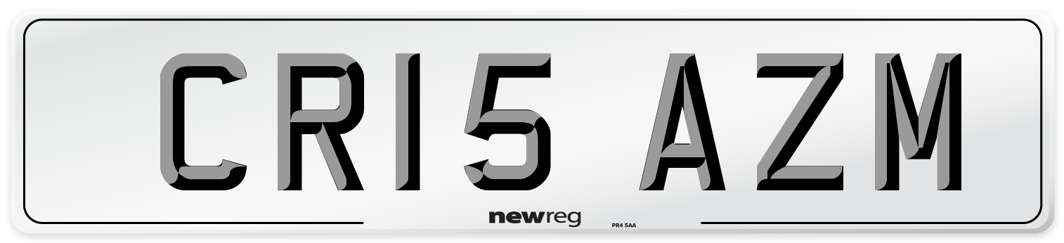 CR15 AZM Number Plate from New Reg